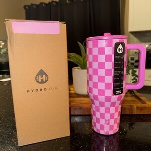 HydroJug 40oz Traveler - Bubblegum Checkers
